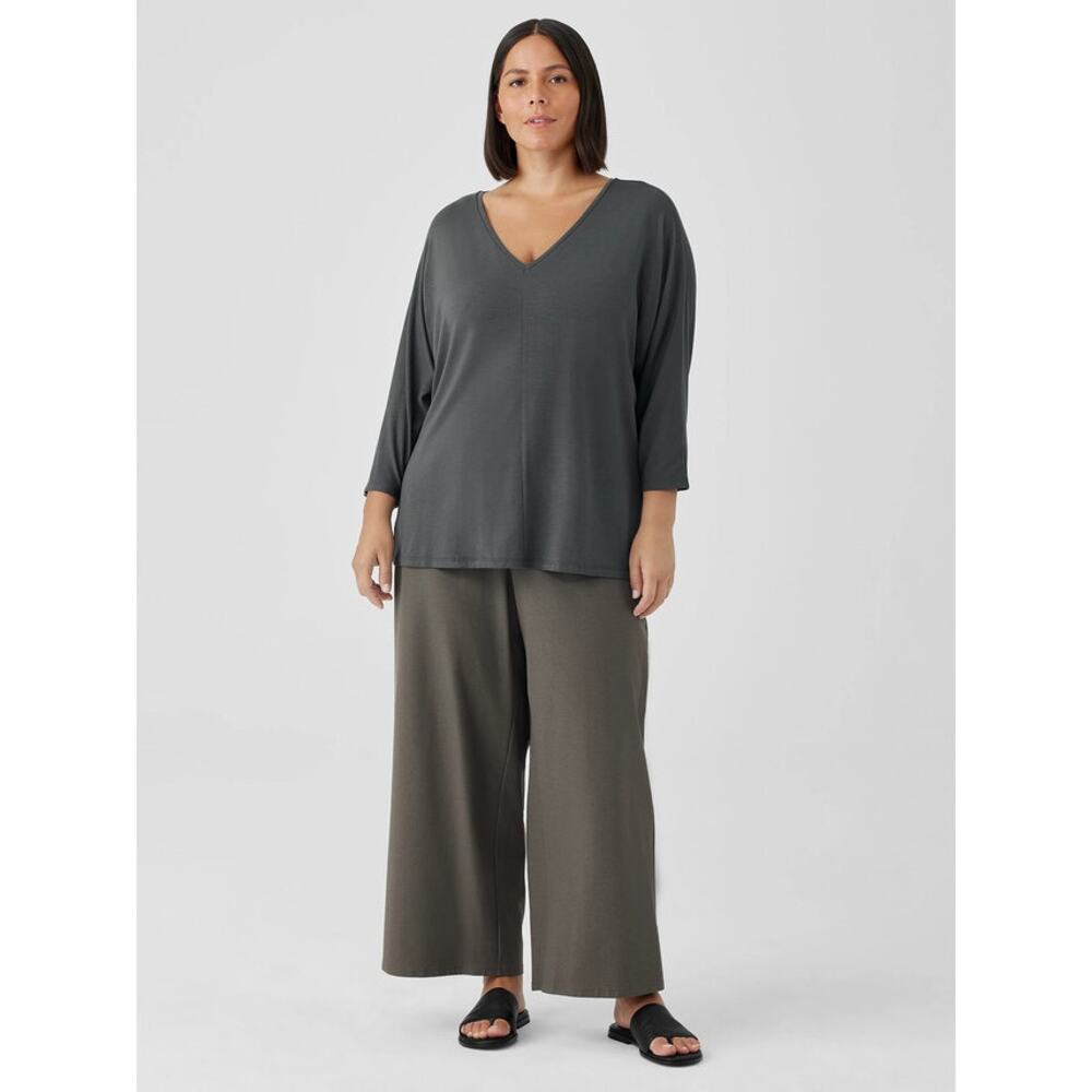 NWT Eileen Fisher Washable Stretch Crepe Wide Ankle‎ Pants Grove Women's - 3X